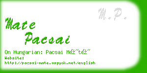 mate pacsai business card